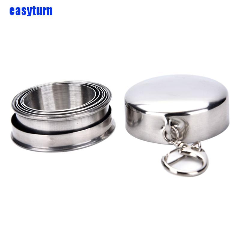 Cốc uống nước mini bằng thép không gỉ có thể gấp gọn tiện dụng cho dịp du lịch