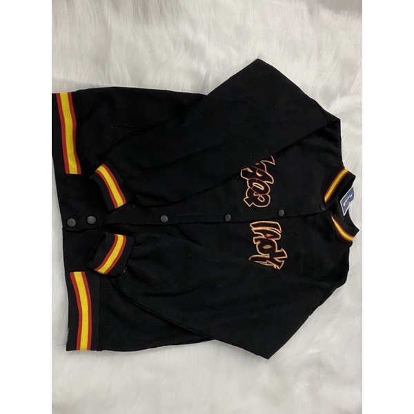 Áo bomber, varsity jacket len tăm đen, xám freesize unisex