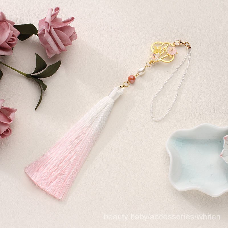 Phụ kiện treo trang trí phối hình hoa sen phong cách Trung Hoa cổ điển