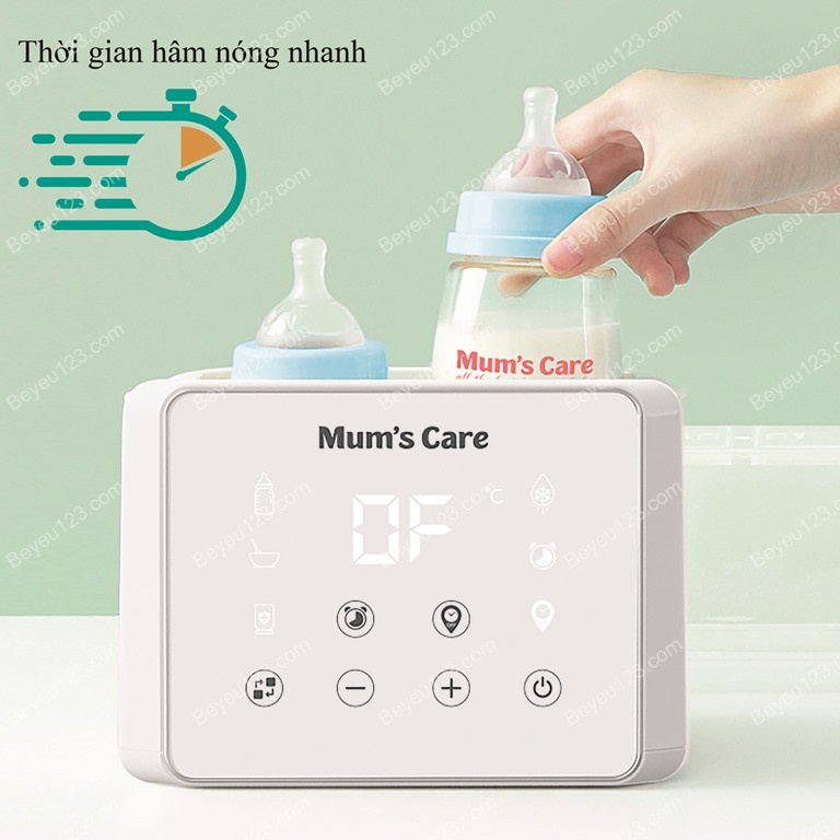 (Trắng) Máy hâm sữa và tiệt trùng điện tử 2 bình Mum's Care Smarlov MC-6803 -Tương tự máy Fatzbaby Duo 3 - Fatz FB3093VN