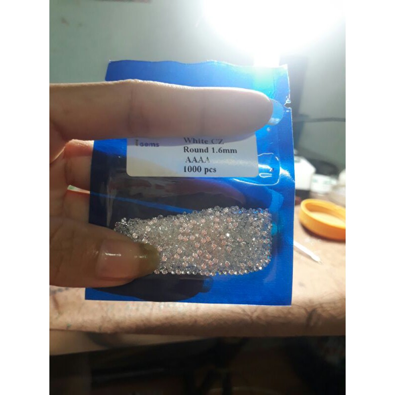 Combo 100 viên 1.6mm đá trang sức cao cấp sáng lung ling
