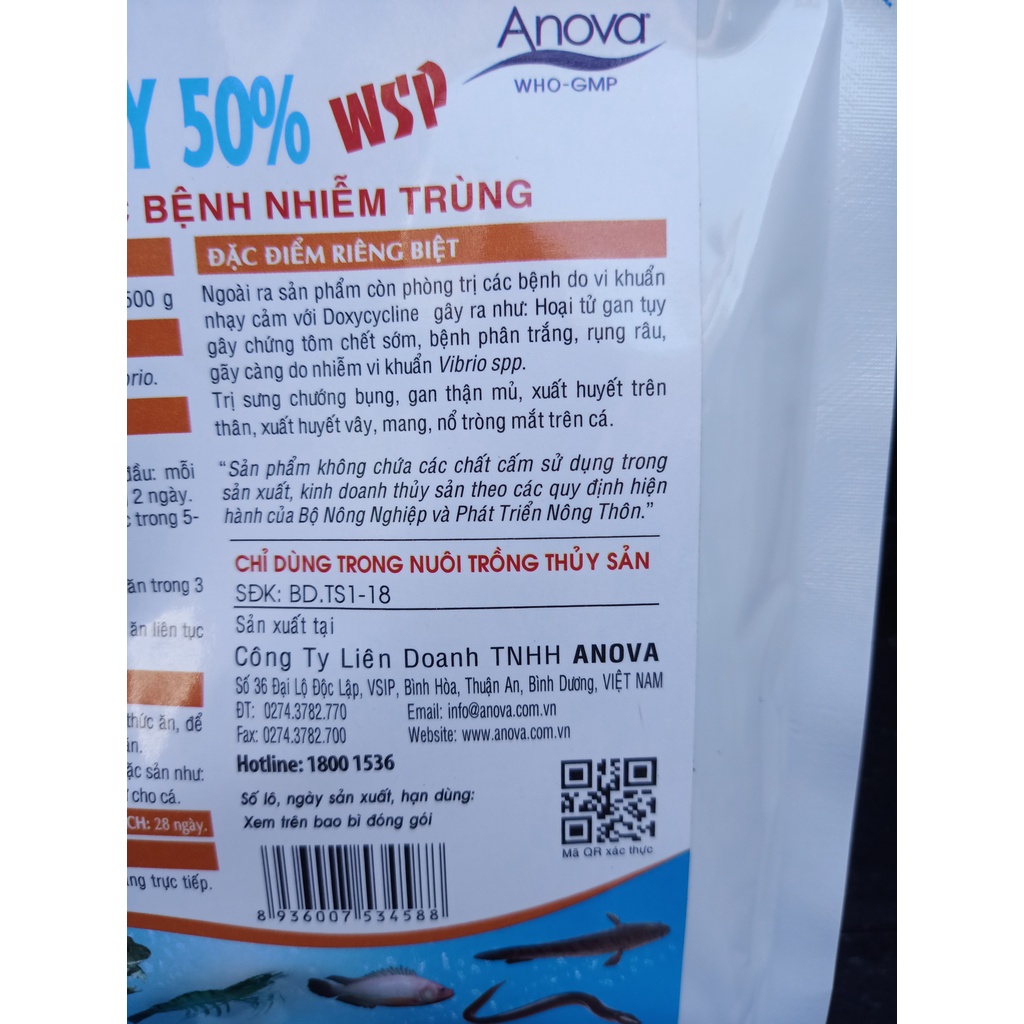 Nova-Doxy 50% WSP Phòng Các Bệnh Nhiễm Trùng (Gói 100g)