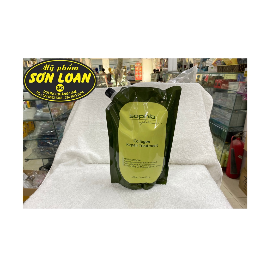 Sophia Korea Kem hấp phục hồi tóc Collagen Sophia Repair Treatment Platinum