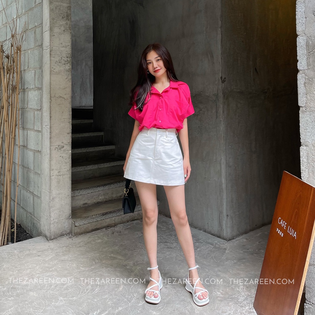 ZAREEN | ÁO SƠ MI 2 TÚI ZAREEN SOM59 - HỒNG