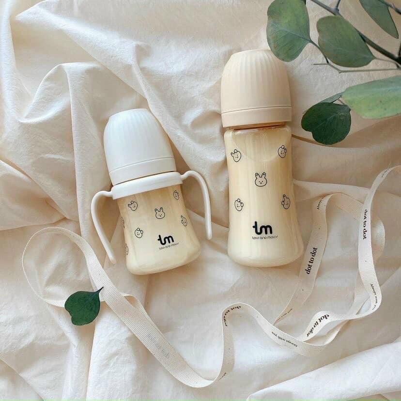Bình hút THỎ/ SÓC Tovi and Molly X Dot to Dot Bunny Hàn Quốc size 180ml/ 280ml