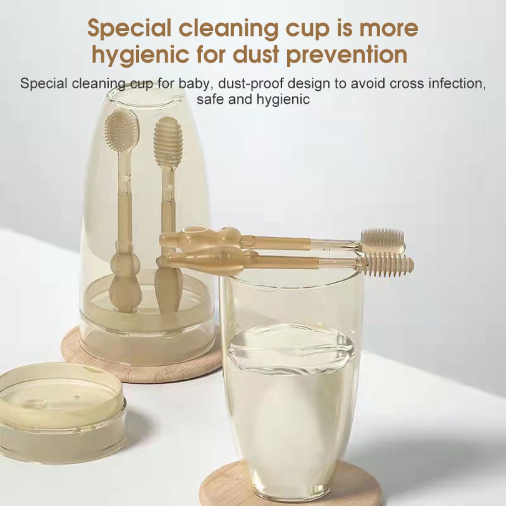 Bàn Chải Đánh Răng Silicone Cấp Thực Phẩm An Toàn Cho Bé 0-18 Tháng Tuổi