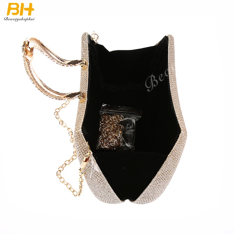 Ví Cầm Tay Đính Kim Sa Lấp Lánh Thời Trang Dành Cho Nữ