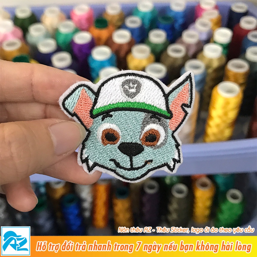 Patch vải thêu hình logo chó cứu hộ paw patrol - Sticker ủi vá quần áo S202