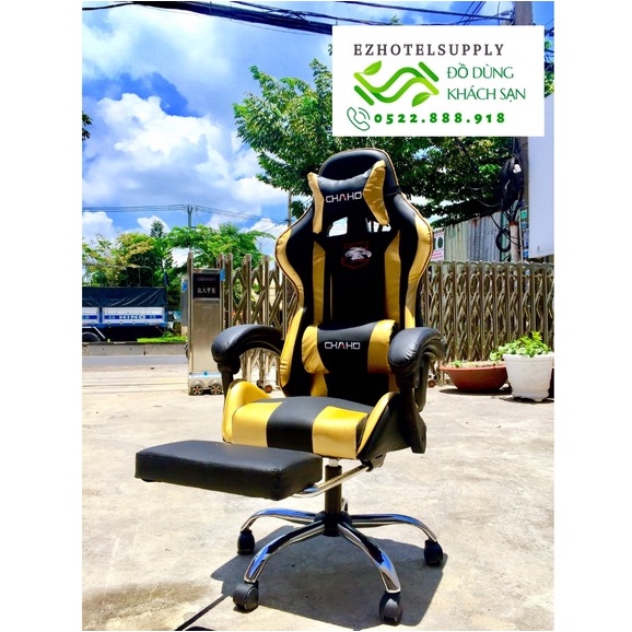 GHẾ GAMING CHAHO CÓ GÁC CHÂN / GHẾ GAMING CHÂN XOAY
