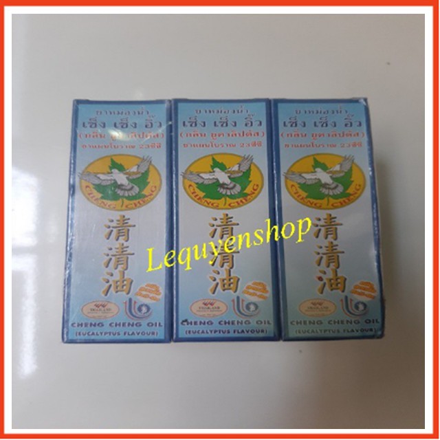 12 Chai Dầu Gió Dạng Lăn Cheng Cheng Oil Xanh Dương Thái Lan 5ml