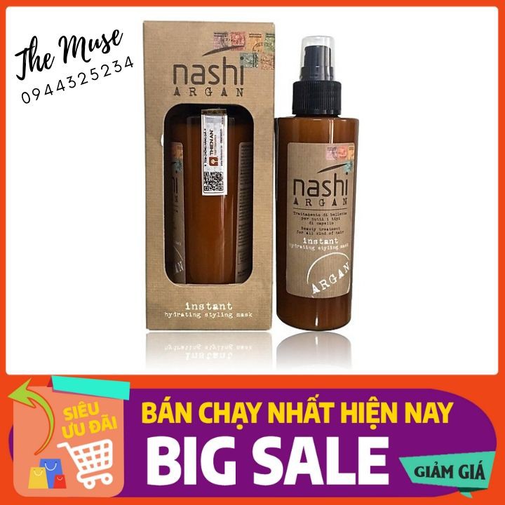 NASHI ARGAN- Kem Xả Khô Dưỡng Ẩm Giữ Nếp Tóc NASHI ARGAN 150ml