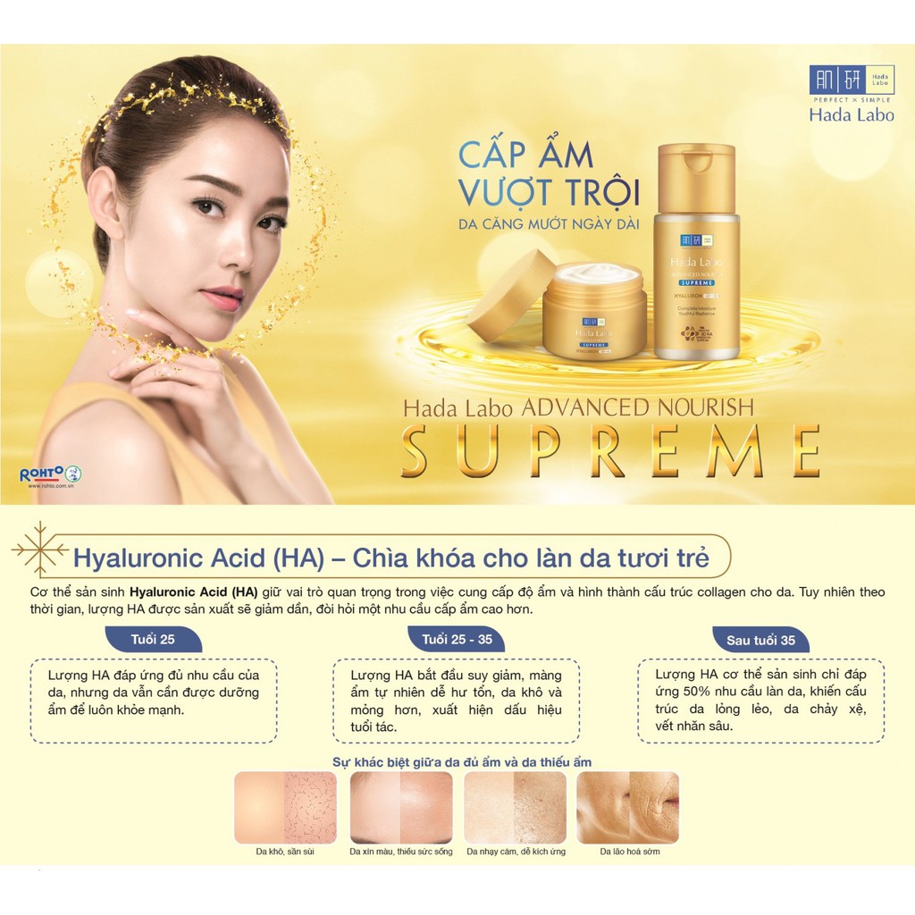 Lotion Hada Labo dưỡng ẩm toàn diện - Dung dịch Hada Labbo Advanced Nourish Supreme Hyaluron Lotion 100ml