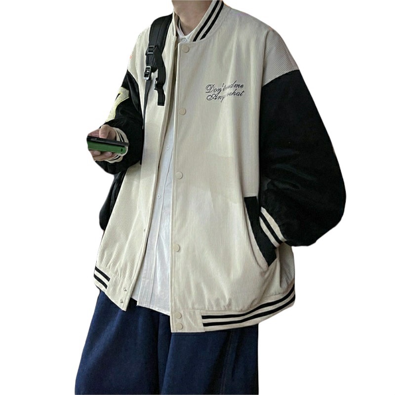 Ao bomber nam phong cách hàn quốc, áo khoác nam nhung tăm form rộng ETP  - ĐĂNG QUANG FASHION