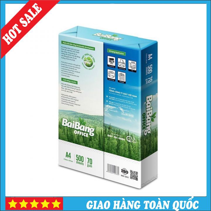 🌸🌸THANH LÝ🌸🌸 Giấy In A4 BaiBang Giá Rẻ 70Gsm - Việt Nam Chính Hãng (500 Tờ)
