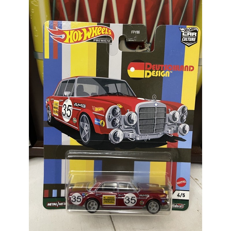 Xe mô hình đồ chơi bánh cao su Hotwheels 1:64 PREMIUM - Mercedes Benz 300 SEL 6.8 AMG