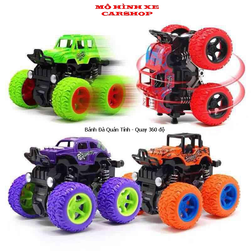 Ô Tô Đồ Chơi Xe Địa Hình Bánh Đà Cho Trẻ Em Nhào Lộn 360 Độ Chạy Cực Mạnh Bằng Nhựa An Toàn Cho Bé
