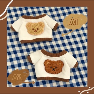 Áo sweater gấu dành cho doll 20cm