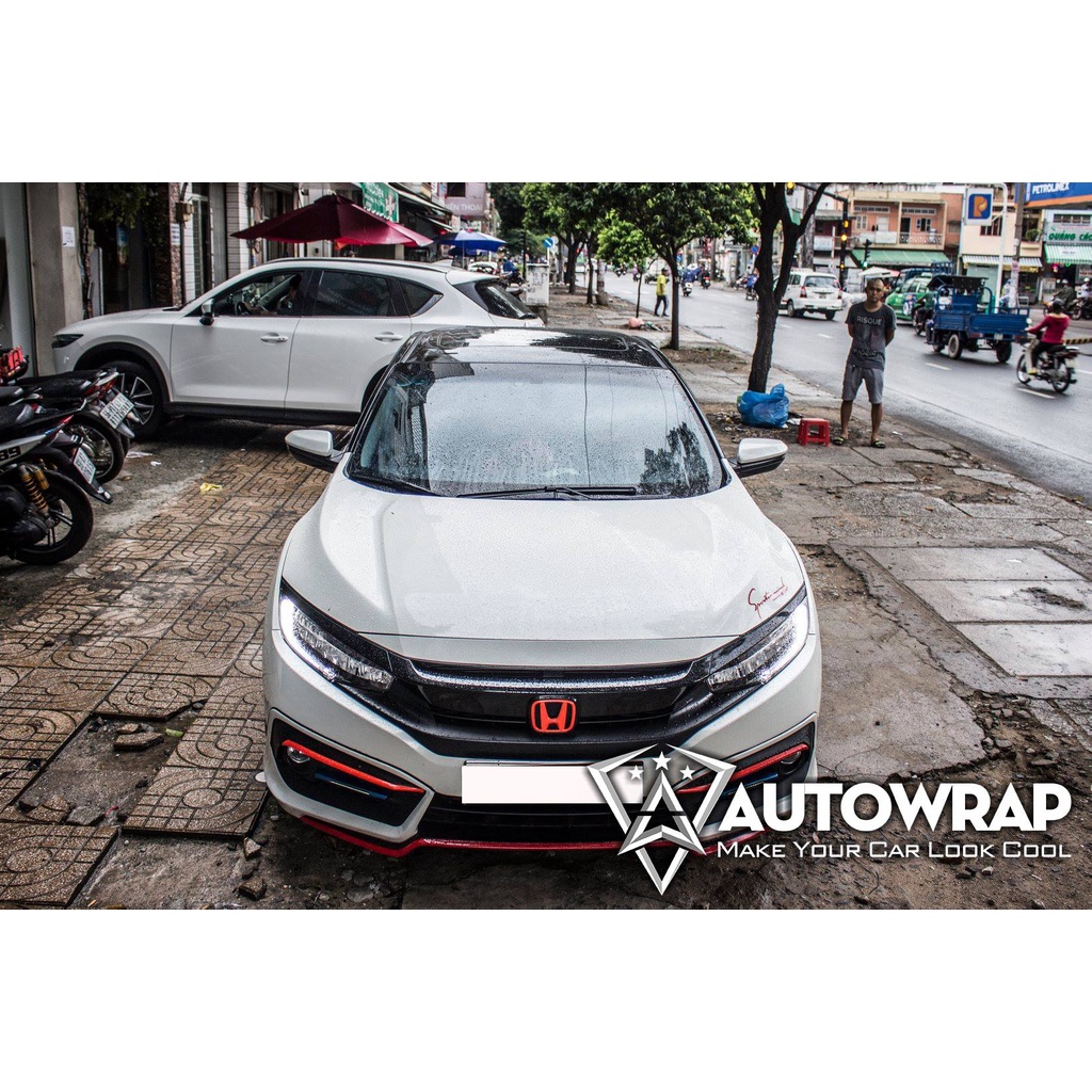 Tem họa tiết xe Civic Sportmind - Tem họa tiết ô tô Honda, tem dán sườn xe thể thao