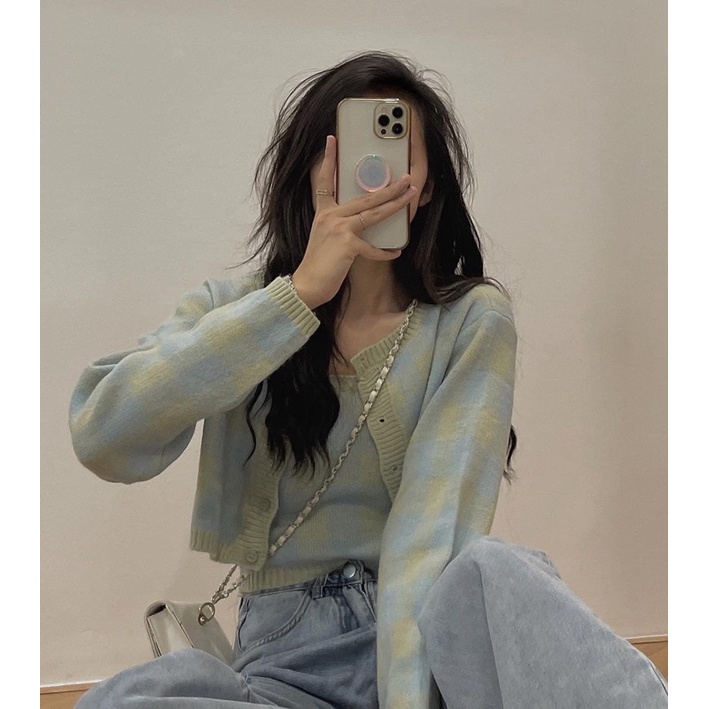 Set áo 2 dây + áo khoác ngoài