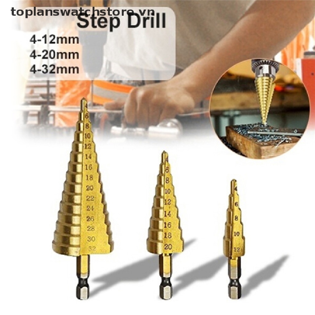 Mũi Khoan Lỗ Hình Nón Lớn Bằng Thép HSS 4-12 / 20 / 32mm