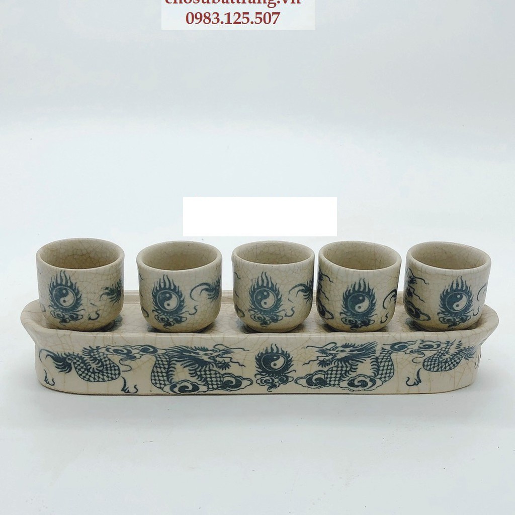 Kỷ chén men rạn trơn Long Phụng BÁT TRÀNG HÀNG LOẠI 1