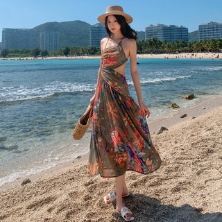 Đầm Hai Dây Mỏng Vừa Vặn Thời Trang Đi Biển Mùa Hè Mới Quyến Rũ Cá Tính FF Cao Cấp Mature Generous