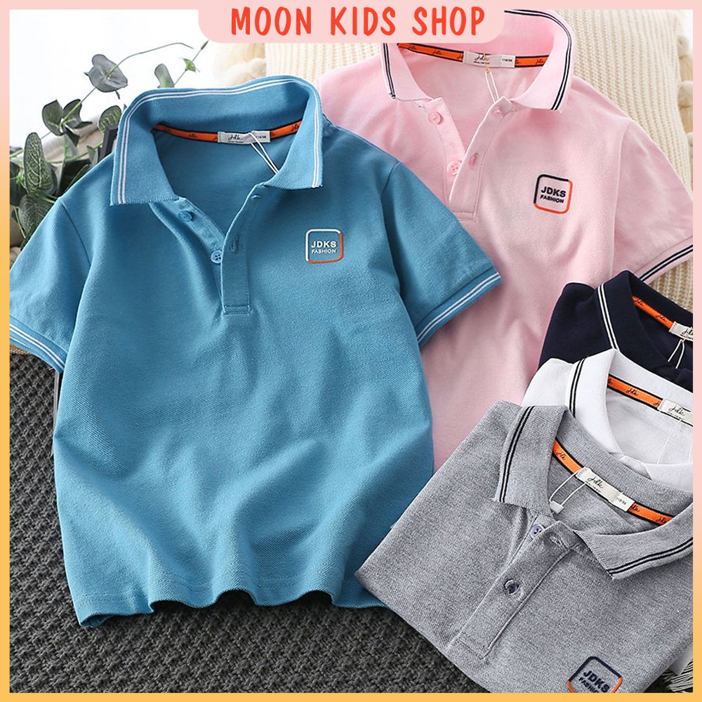 Áo Polo trẻ em style Hàn Quốc Áo thun phông bé trai bé gái có cổ size từ 15 - 65kg POLO FASHION