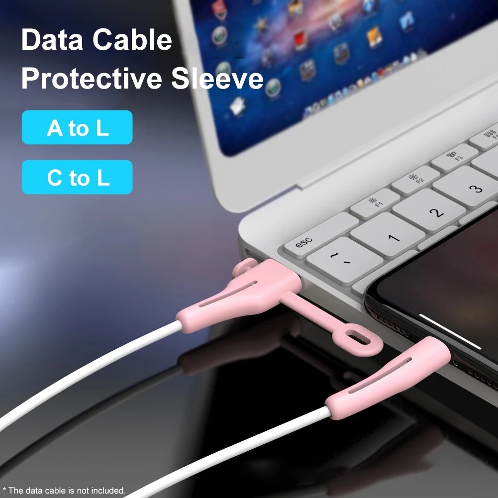 Phụ KiệN BọC Silicone BảO Vệ Dây CáP SạC USB 2 Trong 1 Cho Apple Iphone