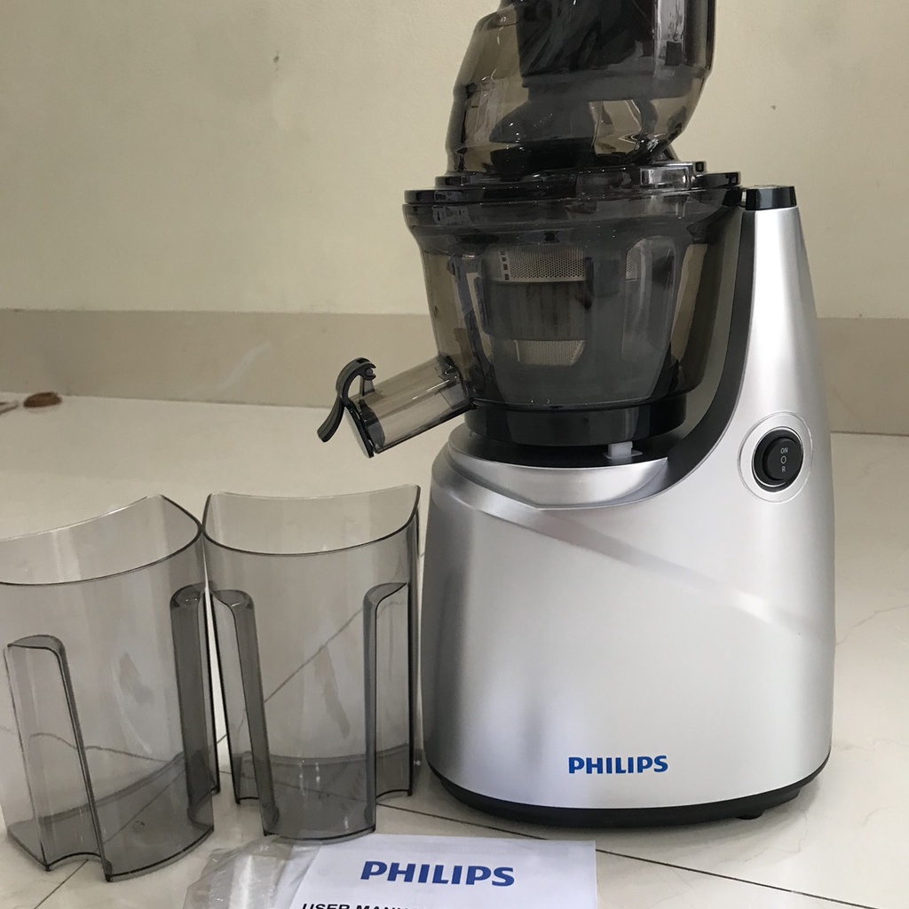 Máy Ép Chậm  Máy Ép Trái Cây PHILIPS HR-1968 Kiểu Dáng Sang Trọng Công xuất 250W Dung Tích 800ml Hàng Chính Hãng