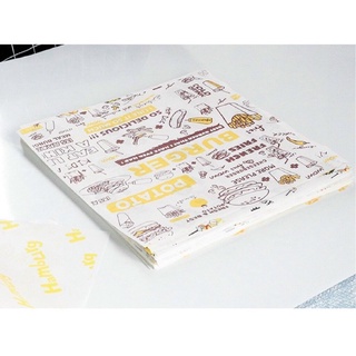 400 tờ  giấy gói hamburger chống thấm dầu 29 x 28 cm