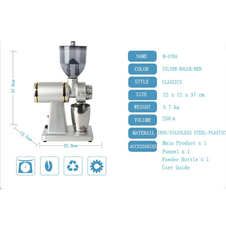 MÁY XAY CÀ PHÊ AKIRA KOKI GRINDER M-520A – TAIWAN