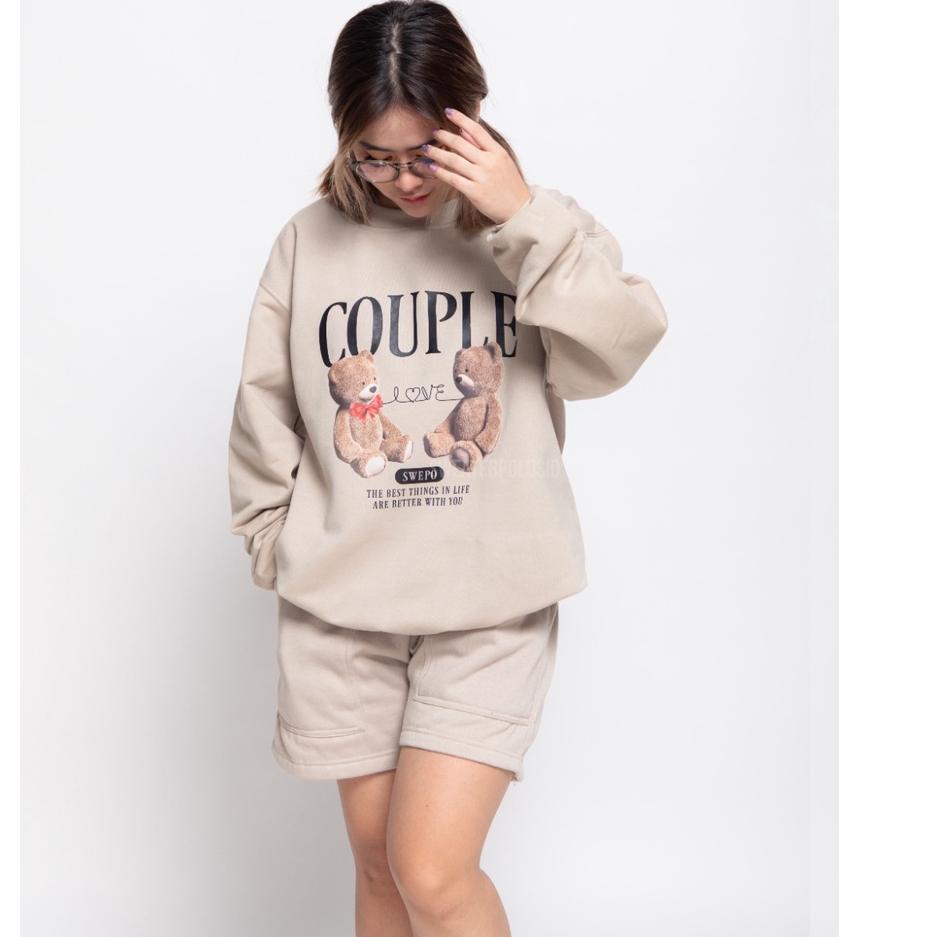 ☆ Áo Sweater Cặp Đôi Gấu Cơ Bản Size M-XXL (Nam Và Nữ)
