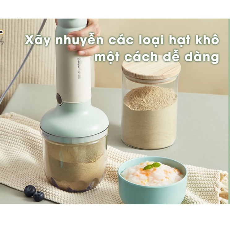 Bộ Máy Xay Bear-JBQ-B50E1 Đa Năng Xay Ăn Dặm, Xay Cháo, Xay tỏi ớt, Đánh Trứng Cầm Tay Tiện Lợi ,BH 18 tháng