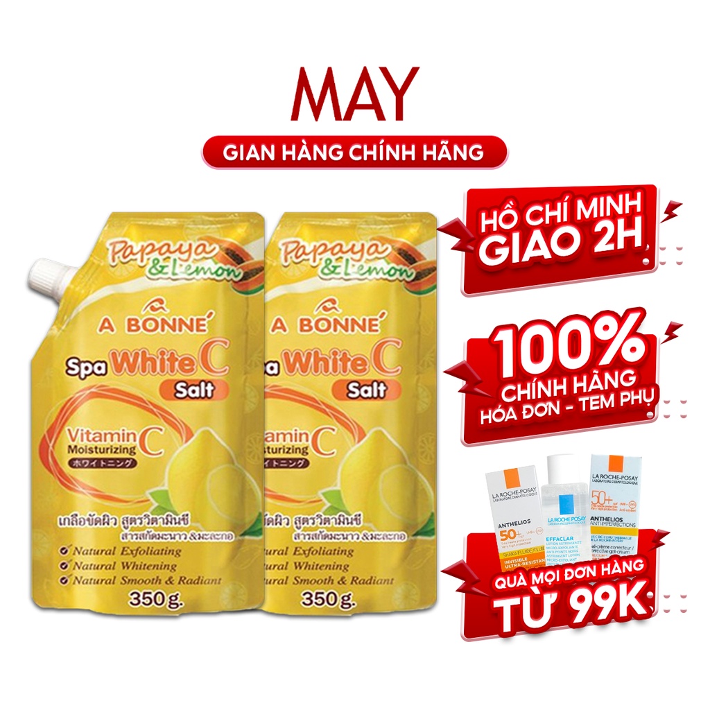 Combo 2 Muối tắm Vitamin C A Bonne Spa White C Salt Thái Lan 350gx2