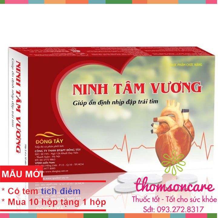 Ninh Tâm Vương hỗ trợ ổn định nhịp tim - Mua 6h tặng 1h bằng Tem tích điểm.