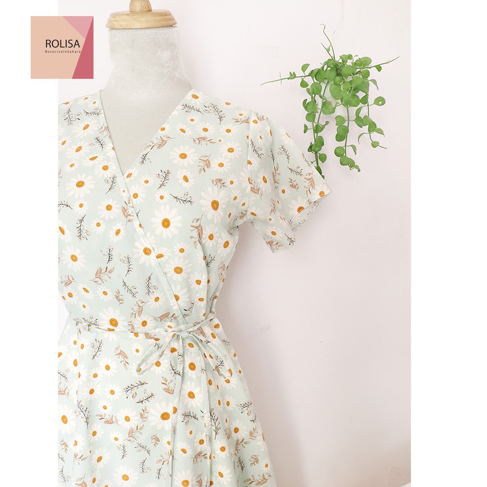 Đầm váy nữ hoa nhí, dáng xoè cổ chữ V xinh xắn, dễ thương RD045 | BigBuy360 - bigbuy360.vn