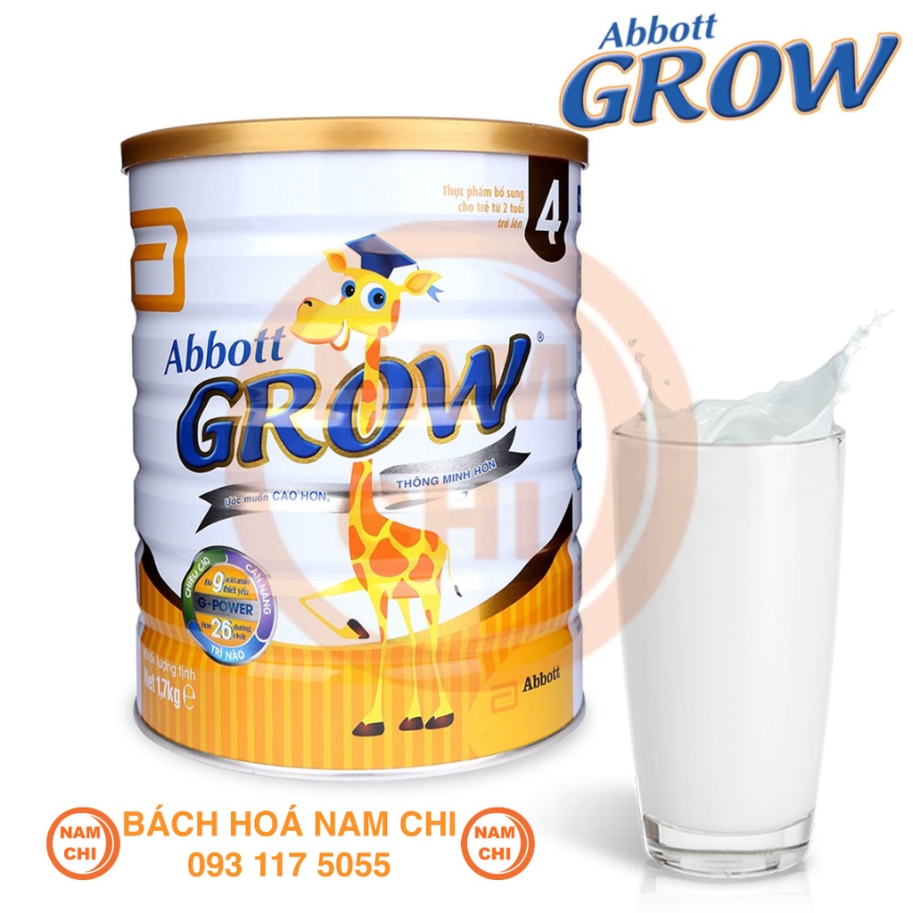 [HỘP 1.7KG] Sữa Bột Abbott Grow 4 Hươu Cao Cổ Cho Bé - Singapore