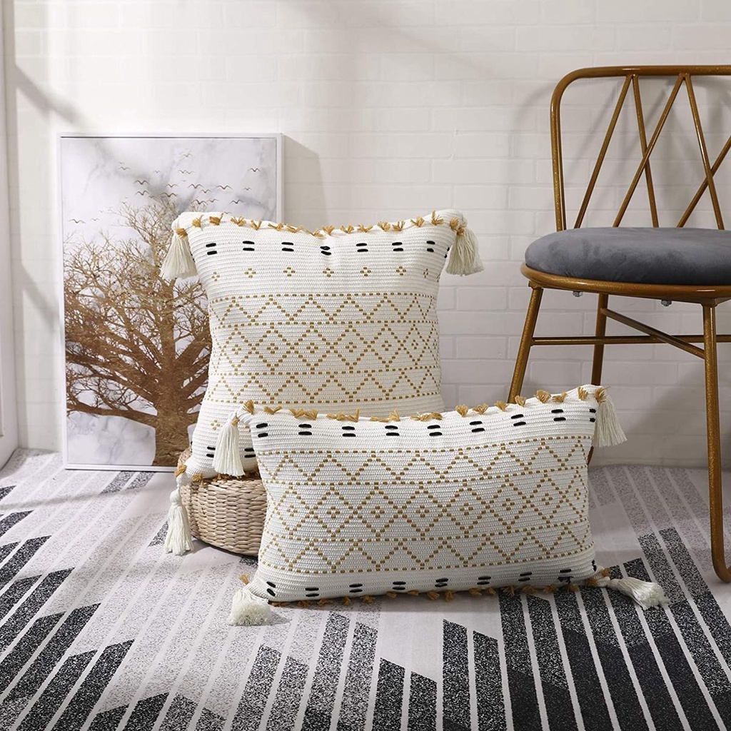 Vỏ Gối Tựa Bằng Vải Dệt Tay Mềm Mại Trang Trí Phòng Khách / Nhà Cửa Phong Cách Boho