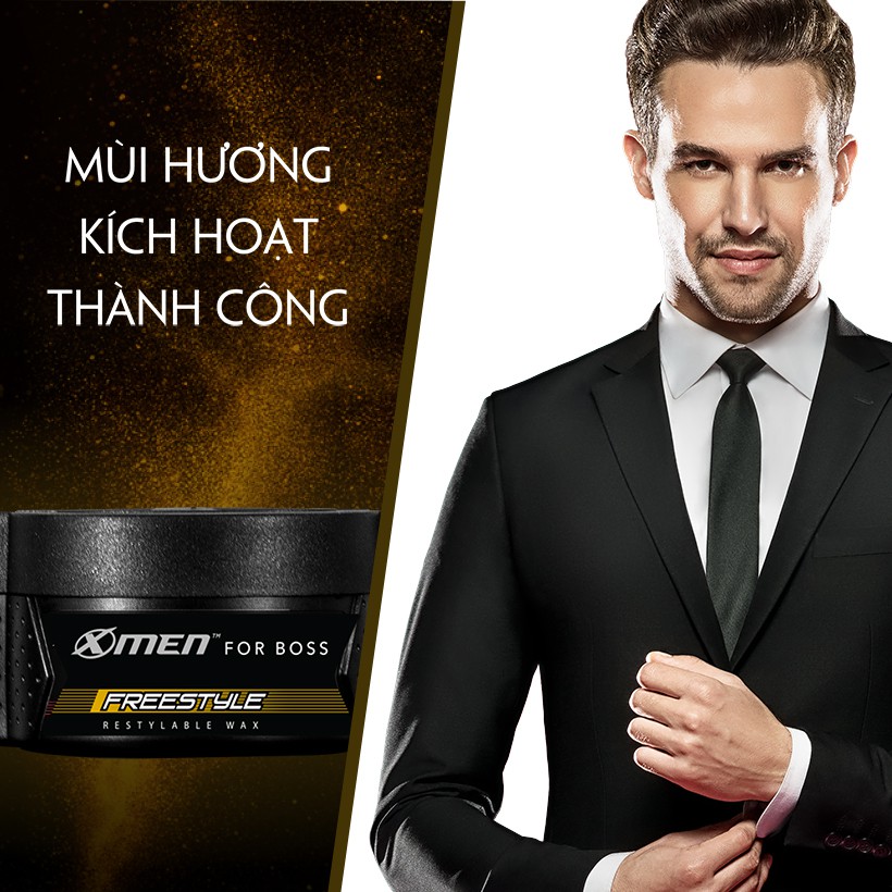 Sáp vuốt tóc X-Men For Boss Wax FREESTYLE 70g - Vuốt nhẹ tự nhiên Familiar Shop