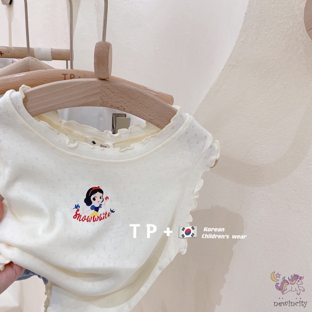 Đầm Sát Nách In Họa Tiết Hoạt Hình Phong Cách Hàn Quốc Thời Trang Mùa Hè Cho Bé Gái