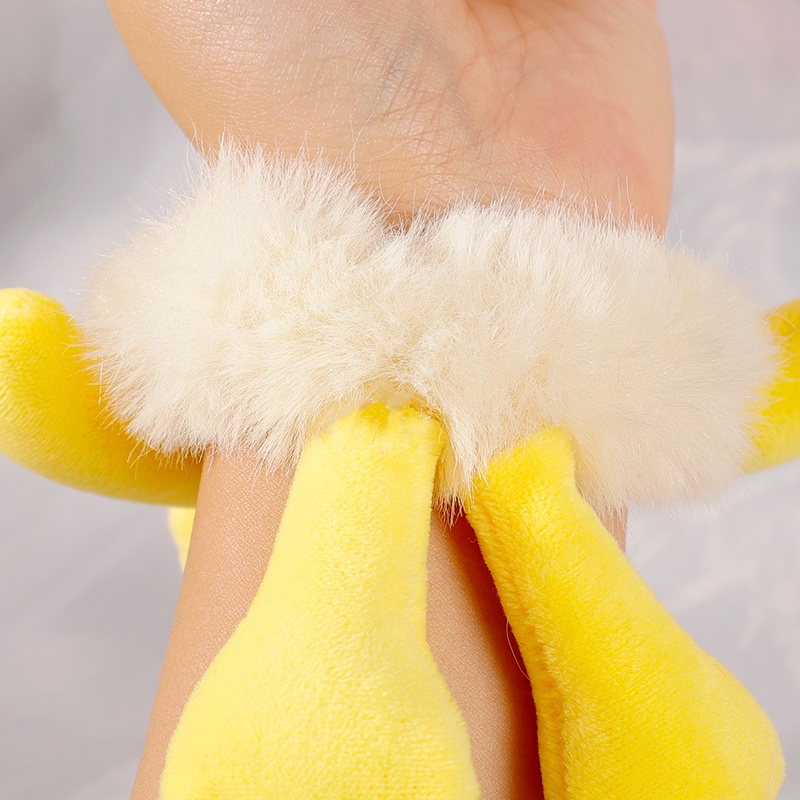 Dây buộc tóc cao su co giãn hình thỏ hoạt hình nhồi bông cho nữ