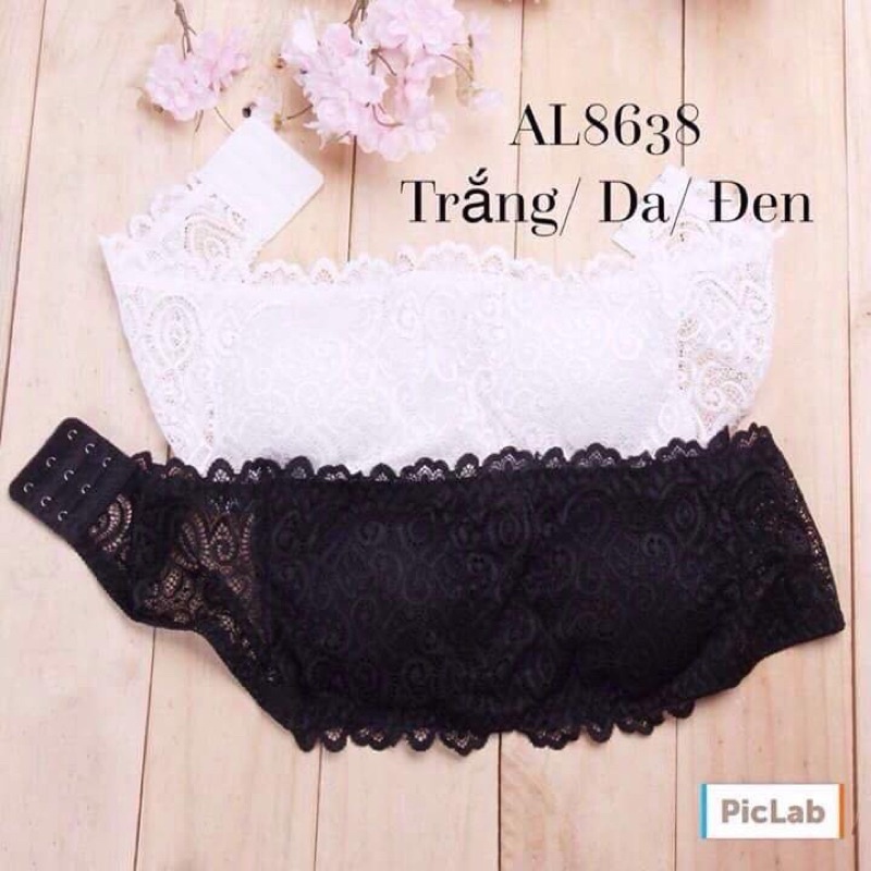 Áo bra Quây Cup Ngang ren không dây + Tặng kèm Dây Trong
