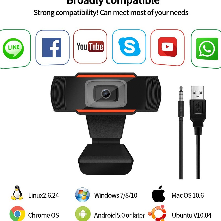 (Bảo hành 06 tháng) WEBCAM MÁY TÍNH CÓ MIC HD 720P, Camera Có Mic 720p-1080 Cho Laptop Học Online Qua ZOOM, Trực Tuyến