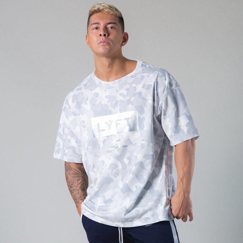 Áo Thun Thể Thao Họa Tiết Rằn Ri Thoáng Khí Thoải Mái Size M-3XL Cho Nam