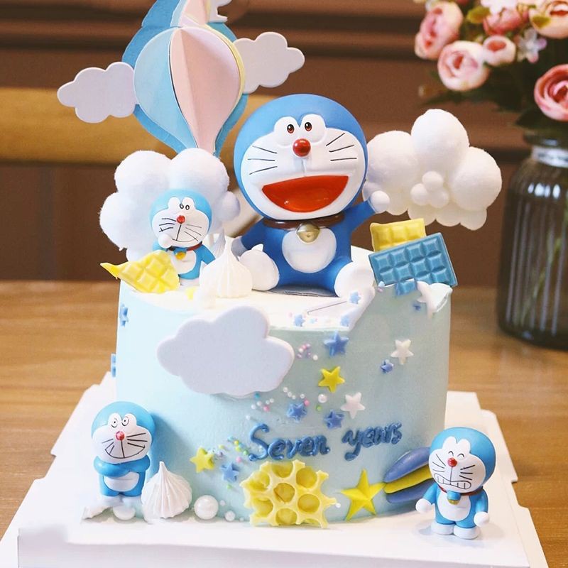Phụ Kiện Trang Trí Bánh Kem Chủ Đề Doraemon Đáng Yêu