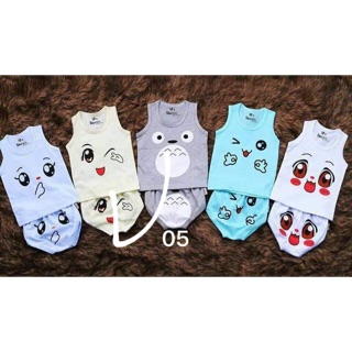 Bộ chip và ba lỗ đùi in 2 mặt cho bé yêu