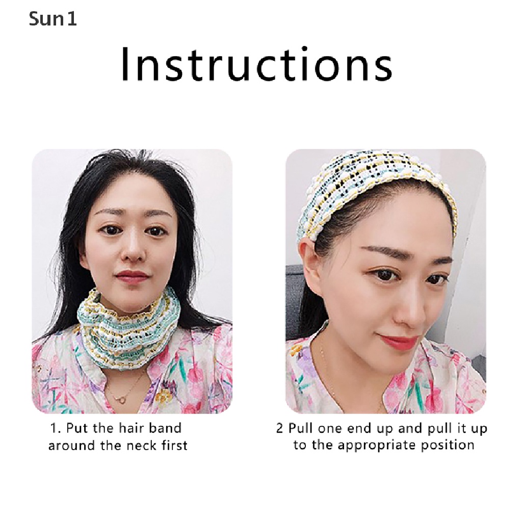 Sun1 > Băng Đô Thun Bản Rộng Co Giãn Có Thể Điều Chỉnh Hỗ Trợ Rửa Mặt / Tắm / Trang Điểm / Spa Cho Nữ