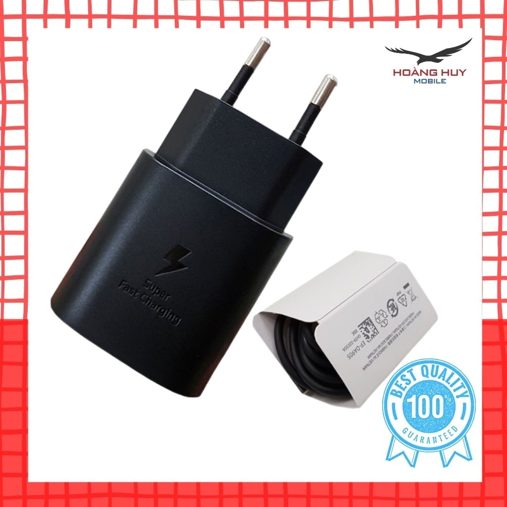 Bộ Sạc Nhanh 25W Cho Samsung Note 10,A70,A80,A90,S20 Hàng Zin Nhập Khẩu Bảo Hành 12 Tháng 1 Đổi 1