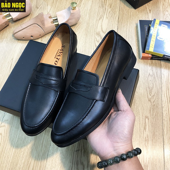 Giày da nam ĐẾ KHÂU CỰC BỀN✅ Giày lười nam da bò thật 100% 🎁 BĂNG ÉN THỜI TRANG🎁 BẢO HÀNH 12 THÁNG✅ MÃ K88 | BigBuy360 - bigbuy360.vn