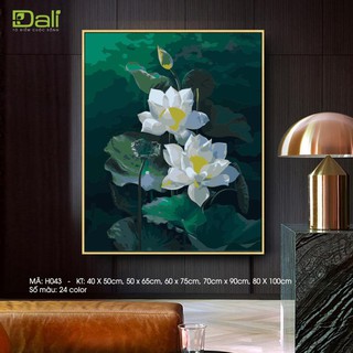 Tranh treo tường tự tô màu số hóa DALI Tranh Hoa Sen H043